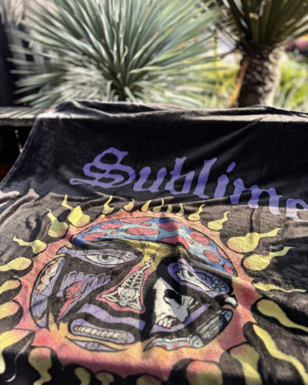 画像4: 人気の為再入荷 送料無料 SUBLIME x SLOWTIDE / 40oz Sun フリース 毛布 ブランケット (4)