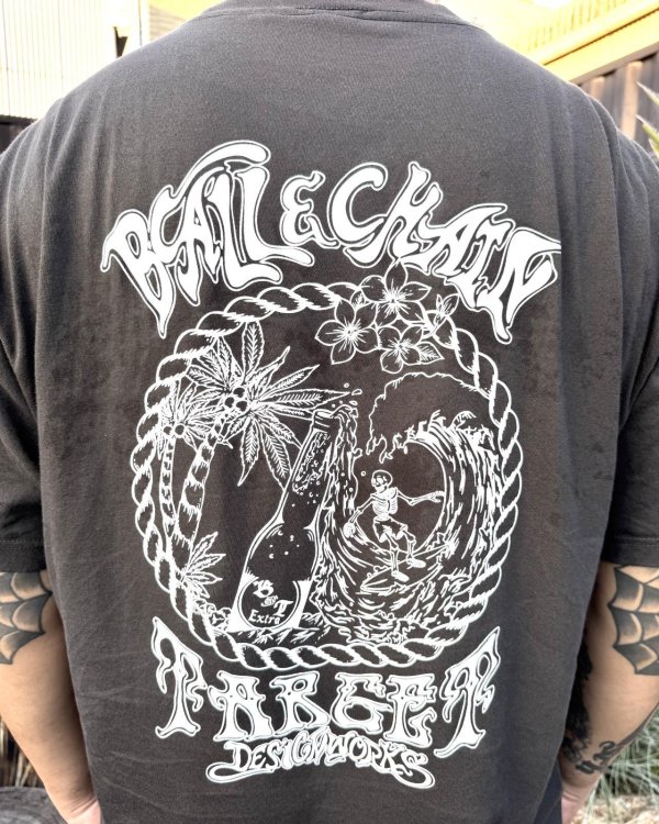 画像5: TARGET DESIGN WORKS x BALL&CHAIN / コラボTシャツ インクブラック (5)