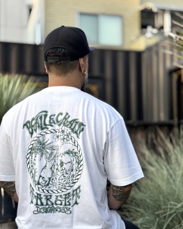 画像8: TARGET DESIGN WORKS x BALL&CHAIN / コラボTシャツ ホワイト (8)