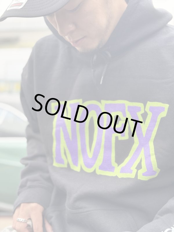 画像5: 送料無料 NOFX / Logo Green/Purple プルオーバーパーカー  (5)