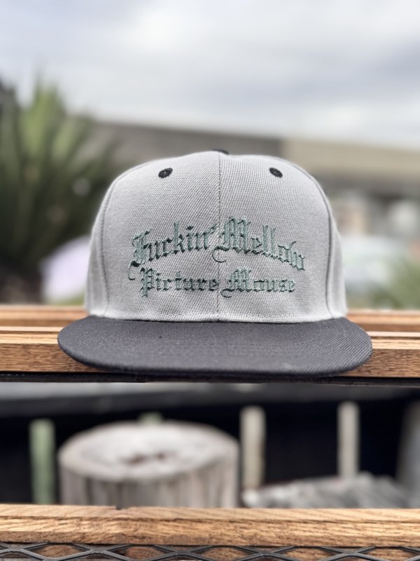 画像3: FUCKIN' MELLOW CLOTHING x PICTURE MOUSE / スナップバックキャップ グレー/グリーン (3)