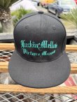 画像1: FUCKIN' MELLOW CLOTHING x PICTURE MOUSE / スナップバックキャップ ブラック/グリーン (1)