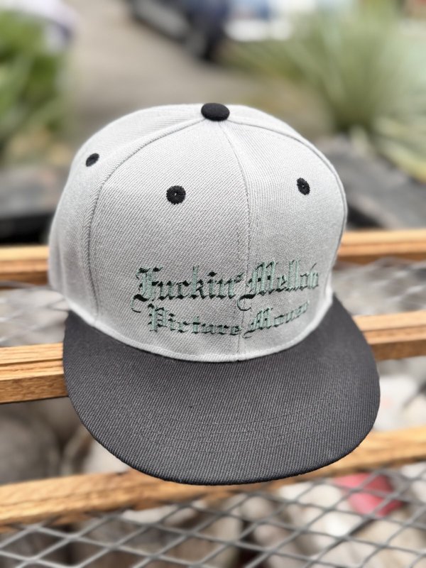 画像5: FUCKIN' MELLOW CLOTHING x PICTURE MOUSE / スナップバックキャップ グレー/グリーン (5)