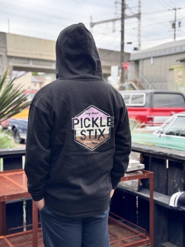 画像7: 送料無料 PICKLE STIX SURFBOARDS (SMELLY by NOFX) / NEAPOLITAN ジップアップパーカー BLACK (7)