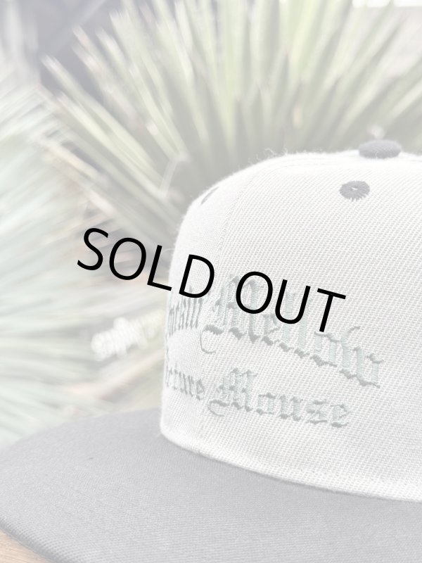 画像4: FUCKIN' MELLOW CLOTHING x PICTURE MOUSE / スナップバックキャップ グレー/グリーン (4)