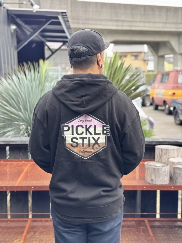 画像9: 送料無料 PICKLE STIX SURFBOARDS (SMELLY by NOFX) / NEAPOLITAN ジップアップパーカー BLACK (9)