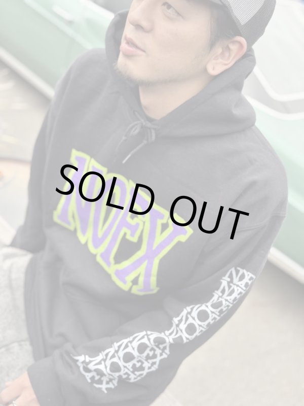 画像6: 送料無料 NOFX / Logo Green/Purple プルオーバーパーカー  (6)