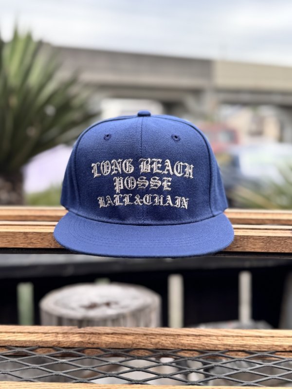 画像3: FUCKIN' MELLOW CLOTHING / Long Beach Posse スナップバックキャップ ネイビー/グレー (3)