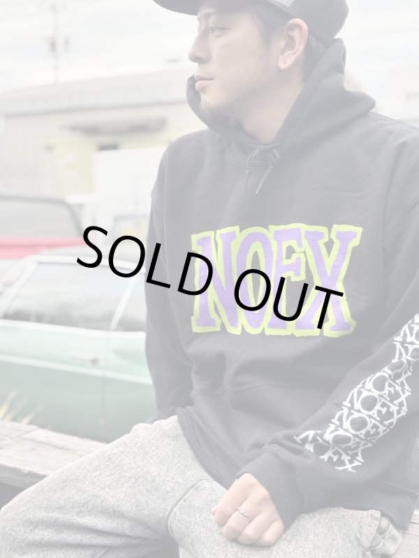 画像4: 送料無料 NOFX / Logo Green/Purple プルオーバーパーカー  (4)