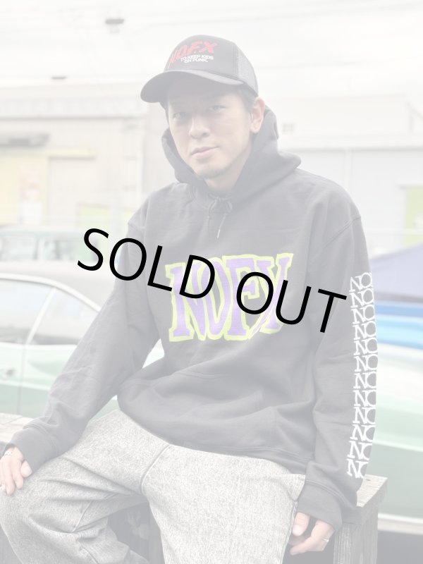 画像2: 送料無料 NOFX / Logo Green/Purple プルオーバーパーカー  (2)