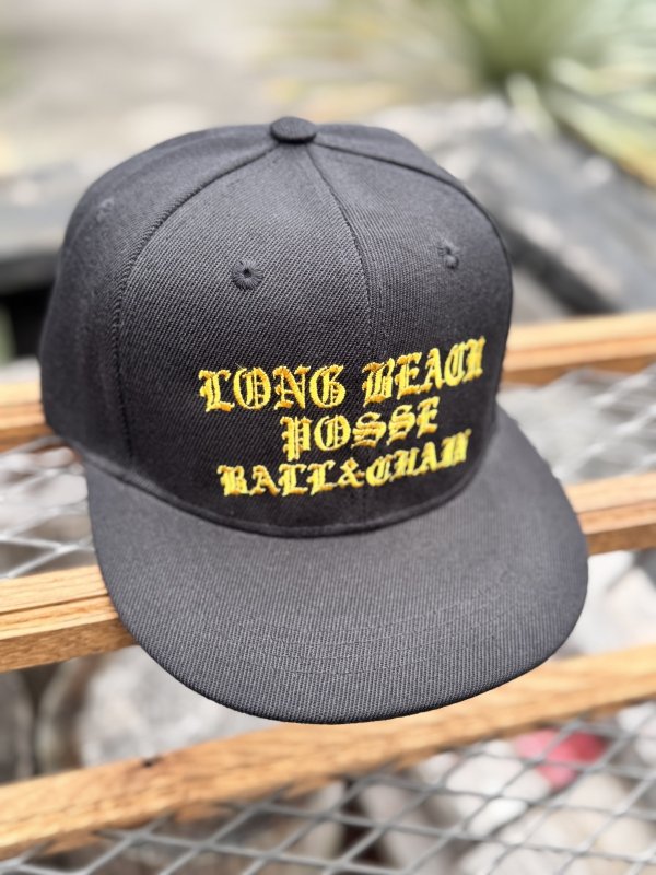 画像5: FUCKIN' MELLOW CLOTHING / Long Beach Posse スナップバックキャップ ブラック/ゴールド (5)