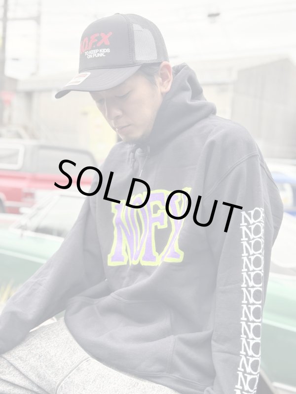 画像7: 送料無料 NOFX / Logo Green/Purple プルオーバーパーカー  (7)