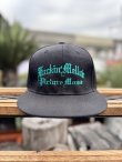 画像3: FUCKIN' MELLOW CLOTHING x PICTURE MOUSE / スナップバックキャップ ブラック/グリーン (3)