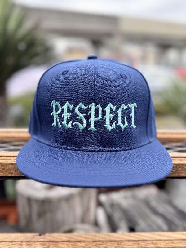 画像3: FUCKIN' MELLOW / RESPECT Artwork by WACKY  スナップバックキャップ ネイビー/ライトブルー (3)