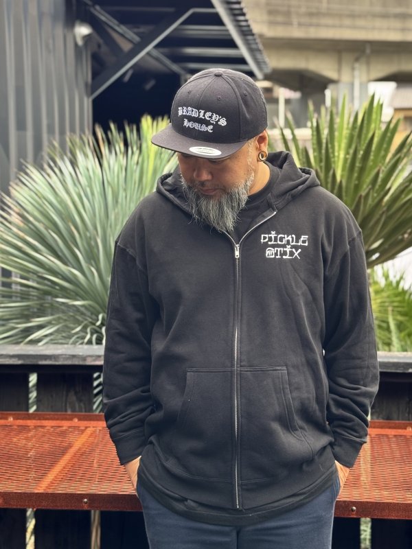 画像10: 送料無料 PICKLE STIX SURFBOARDS (SMELLY by NOFX) / NEAPOLITAN ジップアップパーカー BLACK (10)