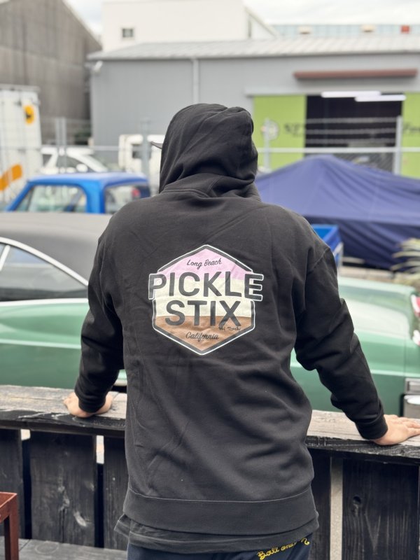画像6: 送料無料 PICKLE STIX SURFBOARDS (SMELLY by NOFX) / NEAPOLITAN ジップアップパーカー BLACK (6)