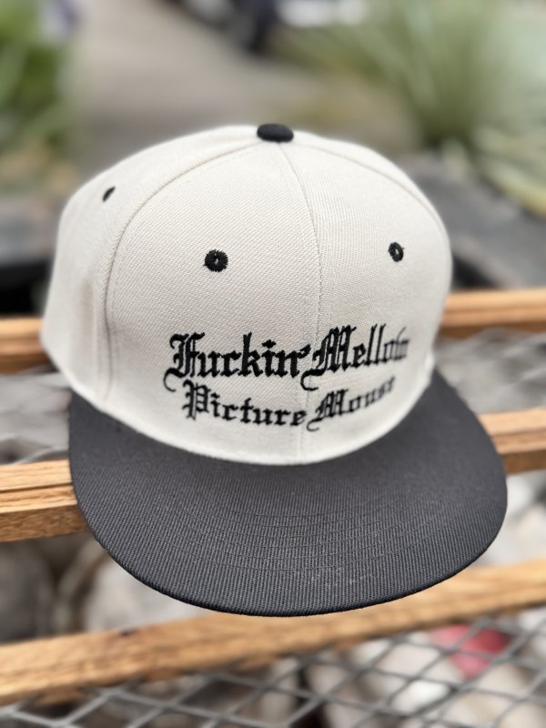 画像1: FUCKIN' MELLOW CLOTHING x PICTURE MOUSE / スナップバックキャップ カーキ/ブラック (1)