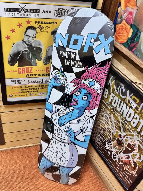 画像1: 送料無料 ラスト1枚でSOLDOUT NOFX / Pump Up The Valuum 25th Anniv スケートボードデッキ (1)