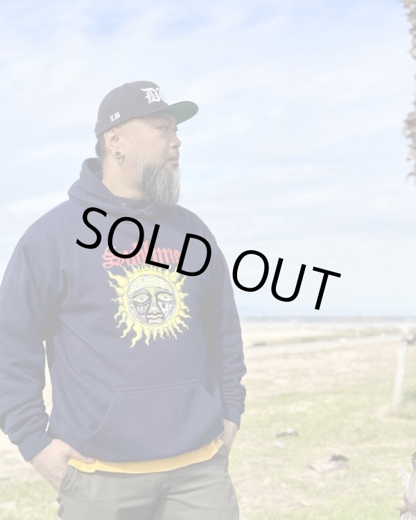 画像2: 送料無料 2XLラスト1枚で終了 SUBLIME / 40oz SUN プルオーバーパーカー NAVY (2)