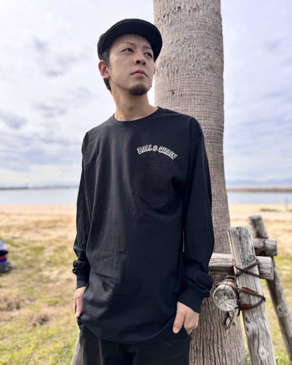 画像10: 送料無料 FUCKIN' MELLOW CLOTHING / Hula Girl Artwork by LOWHIDE 長袖ポケットＴシャツ BLACK (10)