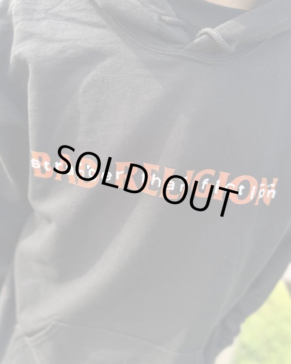 画像2: Mサイズラスト1枚で終了 送料無料 BAD RELIGION / Stranger Than Fiction プルオーバーパーカー BLACK (2)