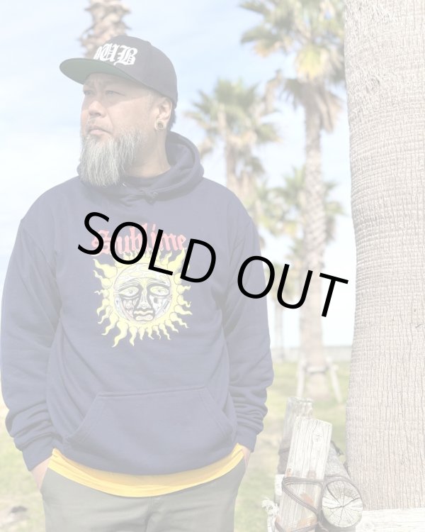 画像7: 送料無料 2XLラスト1枚で終了 SUBLIME / 40oz SUN プルオーバーパーカー NAVY (7)