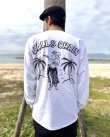 画像4: 送料無料 FUCKIN' MELLOW CLOTHING / Hula Girl Artwork by LOWHIDE 長袖ポケットＴシャツ WHITE (4)