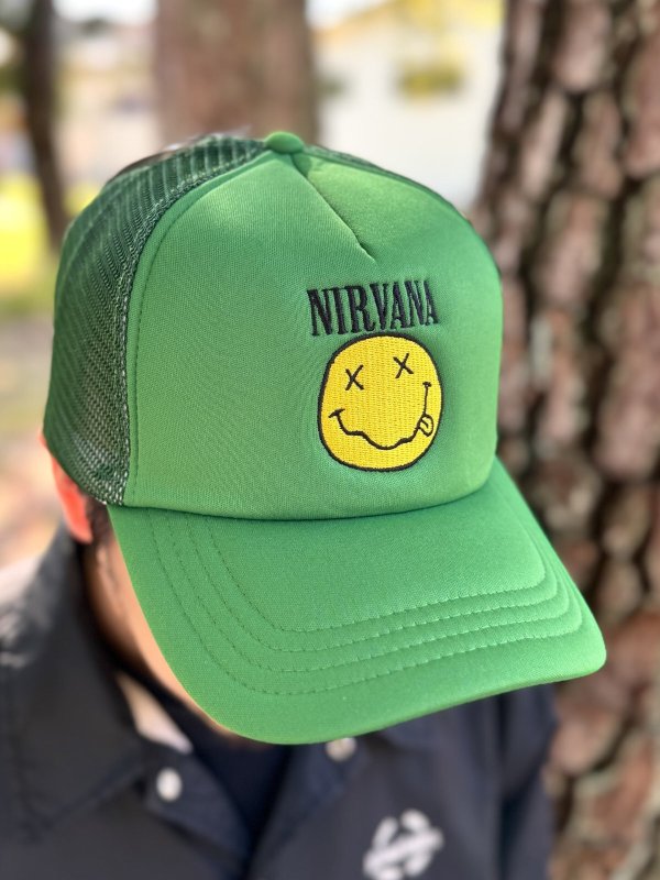 画像5: NIRVANA / Logo & Happy Face メッシュキャップ GREEN (5)