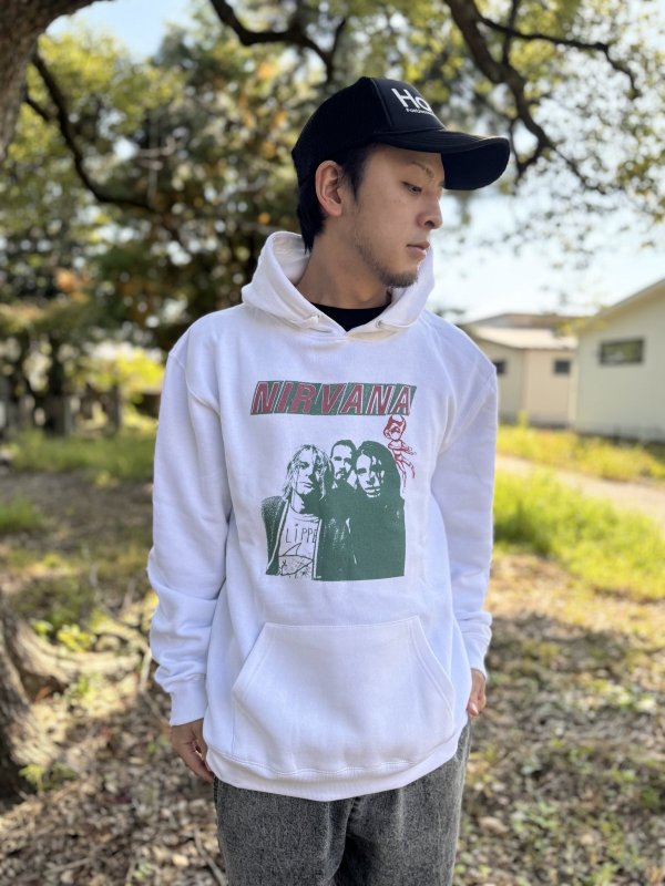 画像6: 送料無料 NIRVANA / Flipper プルオーバーパーカー WHITE (6)