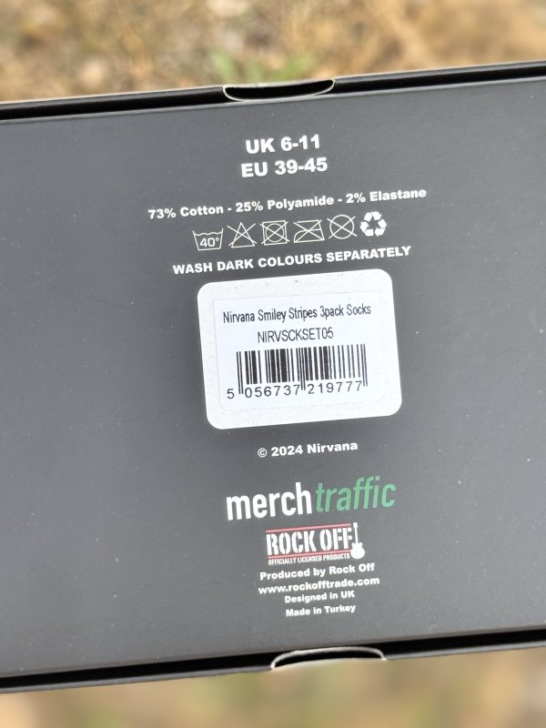画像6: NIRVANA / Happy Face 3-Pack Socks  (6)
