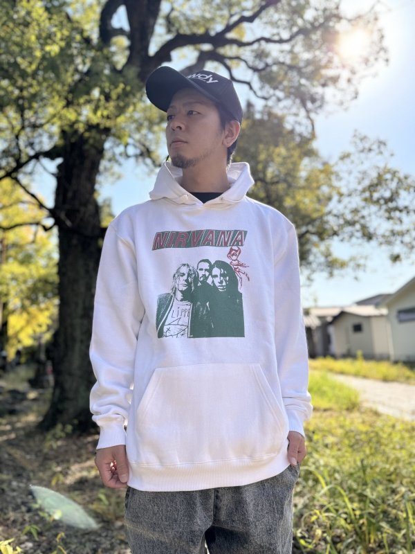 画像3: 送料無料 NIRVANA / Flipper プルオーバーパーカー WHITE (3)