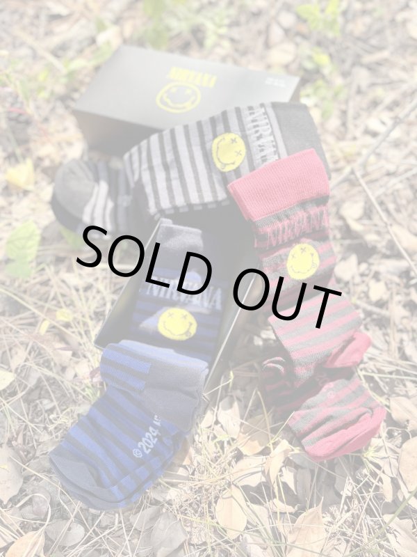画像1: NIRVANA / Happy Face 3-Pack Socks  (1)