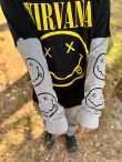 画像5: 送料無料 NIRVANA / Yellow Happy Face 長袖Tシャツ BLACK/GREY (5)
