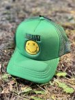 画像1: NIRVANA / Logo & Happy Face メッシュキャップ GREEN (1)