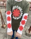 画像5: 送料無料 RED HOT CHILI PEPPERS / Classic Asterisk 長袖Tシャツ GREEN/WHITE (5)