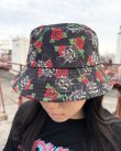 画像1: CYPRESS HILL / Skull & Roses Pattern バケットハット BLACK (1)