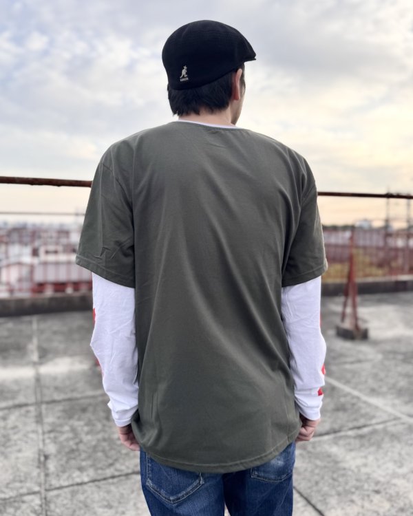 画像7: 送料無料 RED HOT CHILI PEPPERS / Classic Asterisk 長袖Tシャツ GREEN/WHITE (7)