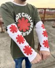 画像6: 送料無料 RED HOT CHILI PEPPERS / Classic Asterisk 長袖Tシャツ GREEN/WHITE (6)