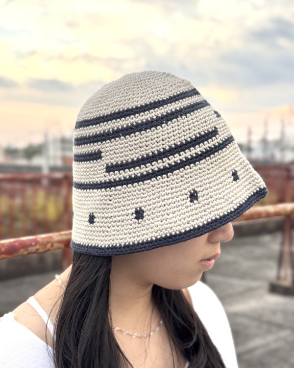 画像3: 送料無料 minos / Crochet バケットハット BEIGE (3)