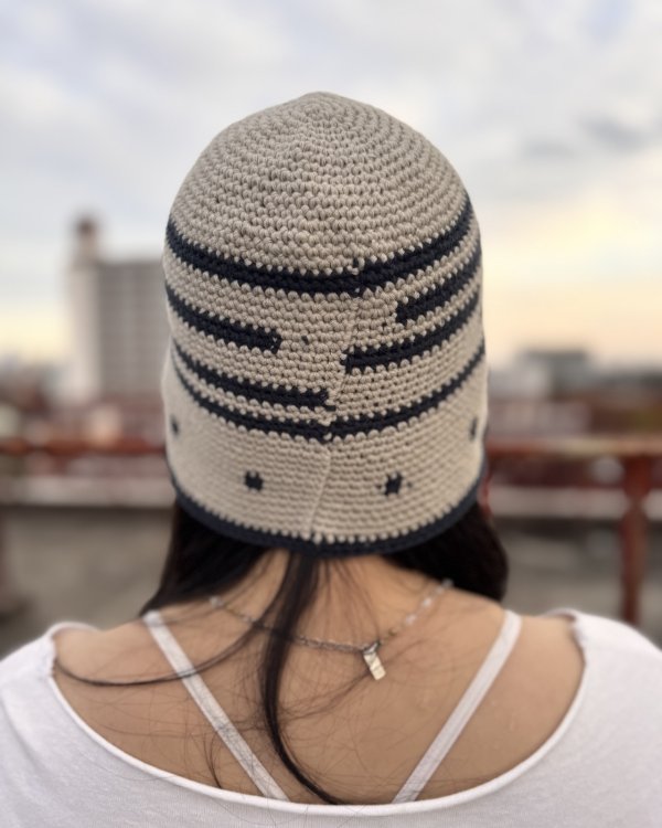 画像5: 送料無料 minos / Crochet バケットハット BEIGE (5)