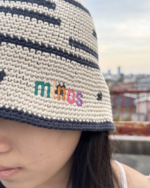 画像2: 送料無料 minos / Crochet バケットハット BEIGE (2)