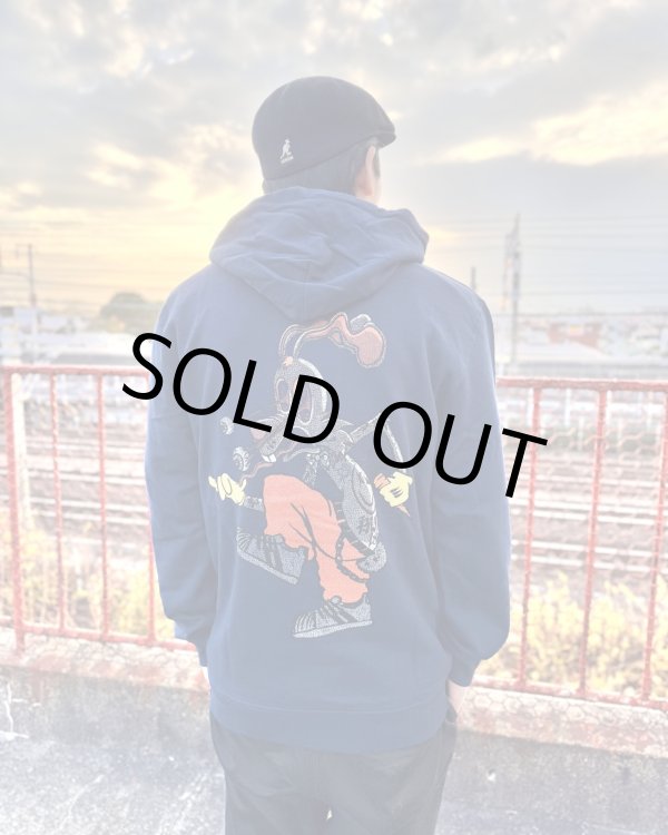 画像3: 送料無料 Lサイズラスト1枚で終了 BLINK-182 / Roger Rabbit プルオーバーパーカー NAVY (3)