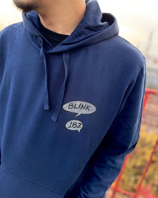 画像7: 送料無料 BLINK-182 / Roger Rabbit プルオーバーパーカー NAVY (7)