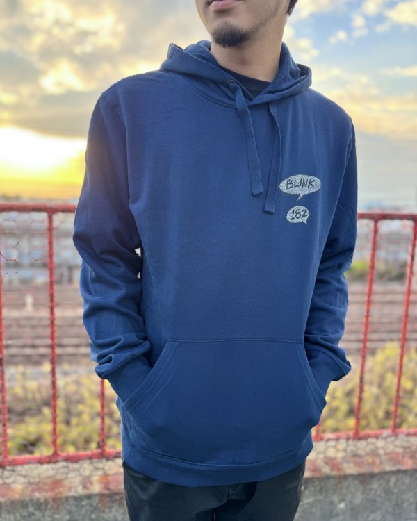 画像8: 送料無料 BLINK-182 / Roger Rabbit プルオーバーパーカー NAVY (8)