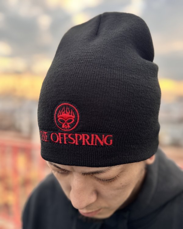 画像3: THE OFFSPRING / SKULL LOGO ニットキャップ BLACK (3)