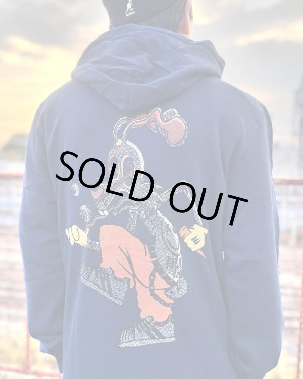 画像2: 送料無料 Lサイズラスト1枚で終了 BLINK-182 / Roger Rabbit プルオーバーパーカー NAVY (2)