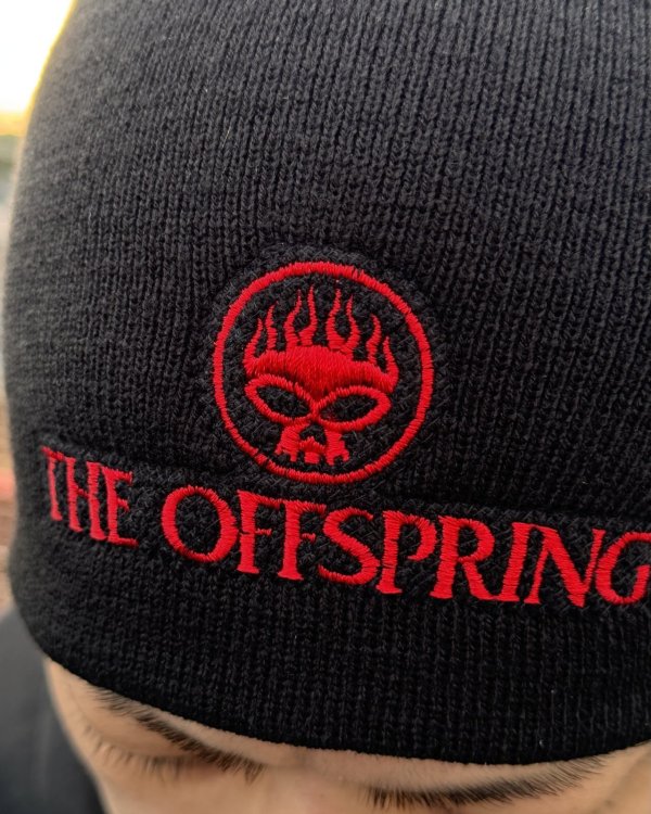 画像2: THE OFFSPRING / SKULL LOGO ニットキャップ BLACK (2)