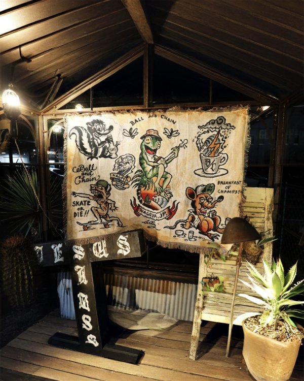 画像8: 再々生産決定 2次予約注文受付中 送料無料 スペシャルアイテム OPIE ORTIZ x BALL&CHAIN Special Collaboration TATTOO FLASH CLOTH (8)