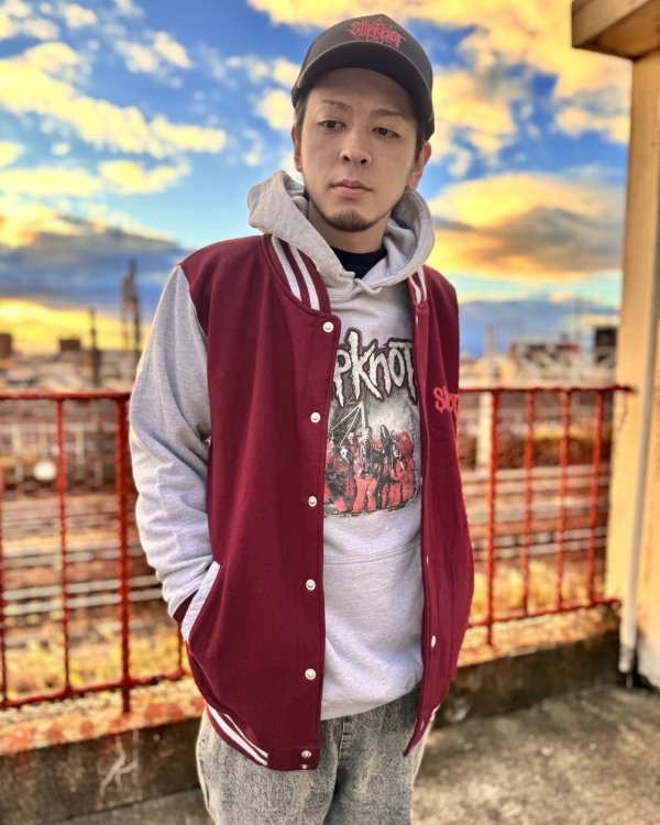 画像3: 送料無料 SLIPKNOT / 9-Point Star ジャケット MAROON / GREY (3)