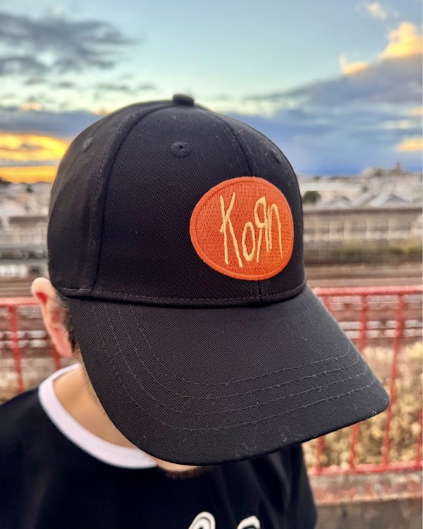 画像2: KORN / Oval Logo ベースボールキャップ BLACK (2)